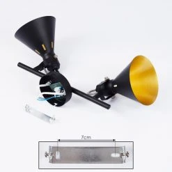 Hofstein Upiano Deckenleuchte Chrom, Schwarz, 2-flammig -Bürolampen Verkäufe upiano deckenleuchte h3017784 4