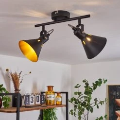 Hofstein Upiano Deckenleuchte Chrom, Schwarz, 2-flammig -Bürolampen Verkäufe upiano deckenleuchte h3017784 6