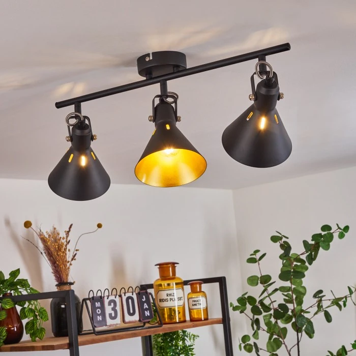 Hofstein Upiano Deckenleuchte Chrom, Schwarz, 3-flammig 11 Hofstein Upiano Deckenleuchte Chrom, Schwarz, 3-flammig – Bild 11