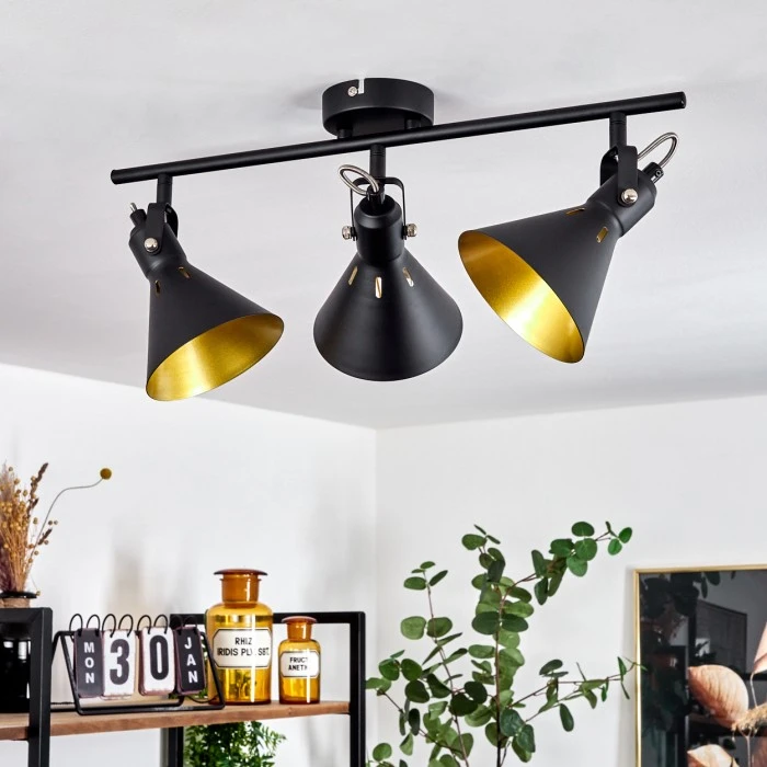 Hofstein Upiano Deckenleuchte Chrom, Schwarz, 3-flammig 12 Hofstein Upiano Deckenleuchte Chrom, Schwarz, 3-flammig – Bild 12