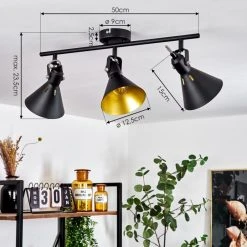 Hofstein Upiano Deckenleuchte Chrom, Schwarz, 3-flammig 15 Hofstein Upiano Deckenleuchte Chrom, Schwarz, 3-flammig -Bürolampen Verkäufe upiano deckenleuchte h3017791 3