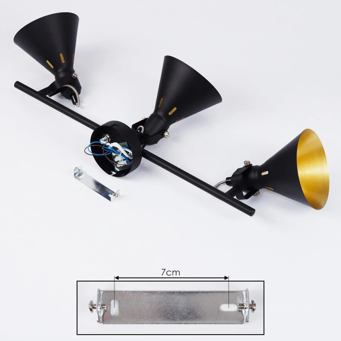 Hofstein Upiano Deckenleuchte Chrom, Schwarz, 3-flammig 5 Hofstein Upiano Deckenleuchte Chrom, Schwarz, 3-flammig – Bild 5