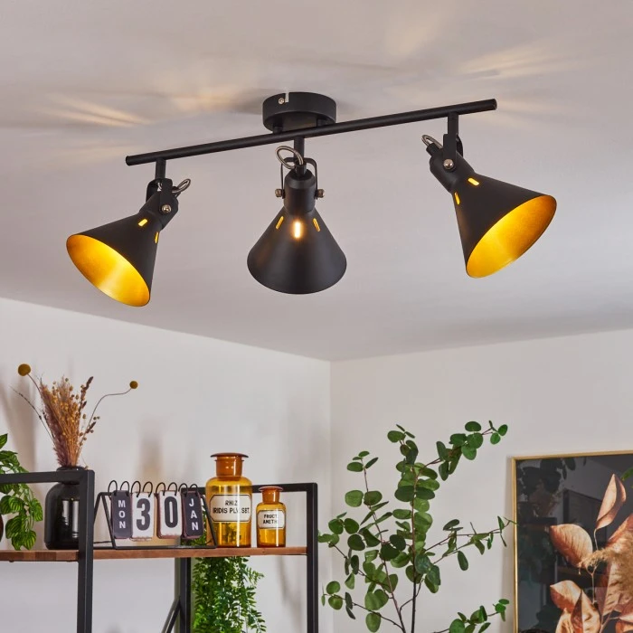 Hofstein Upiano Deckenleuchte Chrom, Schwarz, 3-flammig 7 Hofstein Upiano Deckenleuchte Chrom, Schwarz, 3-flammig – Bild 7