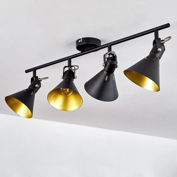 Hofstein Upiano Deckenleuchte Chrom, Schwarz, 4-flammig 8 Hofstein Upiano Deckenleuchte Chrom, Schwarz, 4-flammig – Bild 8