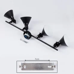 Hofstein Upiano Deckenleuchte Chrom, Schwarz, 4-flammig -Bürolampen Verkäufe upiano deckenleuchte h3017845 4