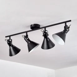 Hofstein Upiano Deckenleuchte Chrom, Schwarz, 4-flammig -Bürolampen Verkäufe upiano deckenleuchte h3017845 7