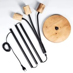 Hofstein Vasanello Stehleuchte Schwarz, Braun, 3-flammig -Bürolampen Verkäufe vasanello stehleuchte h3413753 4