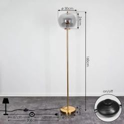 Hofstein Verbania Stehleuchte Messing, 1-flammig -Bürolampen Verkäufe verbania stehleuchte h3443682 3