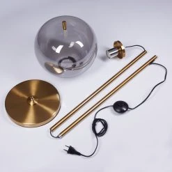 Hofstein Verbania Stehleuchte Messing, 1-flammig -Bürolampen Verkäufe verbania stehleuchte h3443682 4