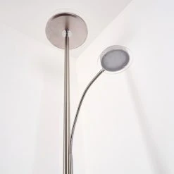 Hofstein Veteli Deckenfluter LED Nickel-Matt, Chrom, 2-flammig -Bürolampen Verkäufe veteli deckenfluter h3080856 3