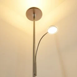 Hofstein Veteli Deckenfluter LED Nickel-Matt, Chrom, 2-flammig -Bürolampen Verkäufe veteli deckenfluter h3080856 6