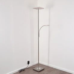 Hofstein Veteli Deckenfluter LED Nickel-Matt, Chrom, 2-flammig -Bürolampen Verkäufe veteli deckenfluter h3080863 10