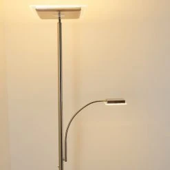 Hofstein Veteli Deckenfluter LED Nickel-Matt, Chrom, 2-flammig -Bürolampen Verkäufe veteli deckenfluter h3080863 11