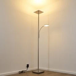 Hofstein Veteli Deckenfluter LED Nickel-Matt, Chrom, 2-flammig -Bürolampen Verkäufe veteli deckenfluter h3080863 6