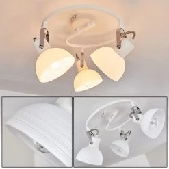 Hofstein Vezia Deckenleuchte Weiß, 3-flammig