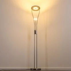 Hofstein Watino Deckenfluter LED Nickel-Matt, 3-flammig -Bürolampen Verkäufe watino deckenfluter h000458 17