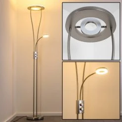 Hofstein Watino Deckenfluter LED Nickel-Matt, 3-flammig -Bürolampen Verkäufe watino deckenfluter h000458 20