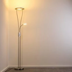 Hofstein Watino Deckenfluter LED Nickel-Matt, 3-flammig -Bürolampen Verkäufe watino deckenfluter h000458 29