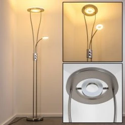 Hofstein Watino Deckenfluter LED Nickel-Matt, 3-flammig -Bürolampen Verkäufe watino deckenfluter h000458 49