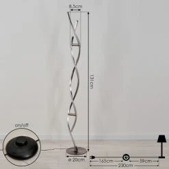 Hofstein Wellington Stehleuchte LED Edelstahl, 2-flammig -Bürolampen Verkäufe wellington stehleuchte h3009086 3
