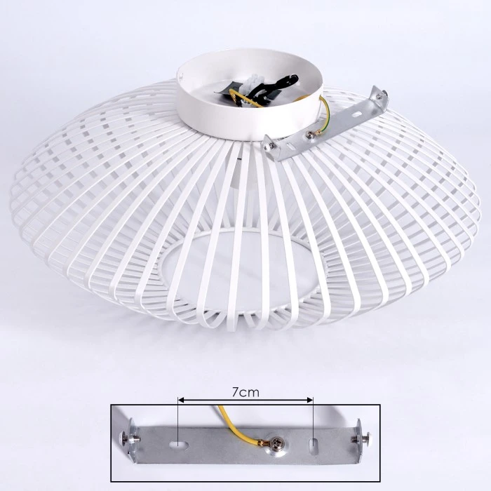 Hofstein Wemude Deckenleuchte Weiß, 1-flammig 5 Hofstein Wemude Deckenleuchte Weiß, 1-flammig – Bild 5