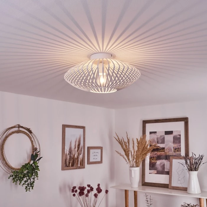 Hofstein Wemude Deckenleuchte Weiß, 1-flammig 7 Hofstein Wemude Deckenleuchte Weiß, 1-flammig – Bild 7