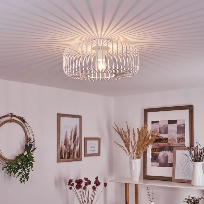 Hofstein Wemude Deckenleuchte Weiß, 1-flammig 7 Hofstein Wemude Deckenleuchte Weiß, 1-flammig – Bild 7