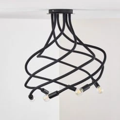 Hofstein Wertach Deckenleuchte Schwarz, 6-flammig -Bürolampen Verkäufe wertach deckenleuchte h3345382 13