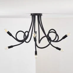 Hofstein Wertach Deckenleuchte Schwarz, 6-flammig -Bürolampen Verkäufe wertach deckenleuchte h3345382 15