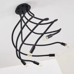 Hofstein Wertach Deckenleuchte Schwarz, 6-flammig -Bürolampen Verkäufe wertach deckenleuchte h3345382 4