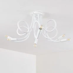 Hofstein Wertach Deckenleuchte Wei&szlig;, 6-flammig -Bürolampen Verkäufe wertach deckenleuchte h3345405 18