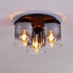 Hofstein Wichita Deckenleuchte Schwarz, Rauchfarben, 3-flammig -Bürolampen Verkäufe wichita deckenleuchte h3368398 6