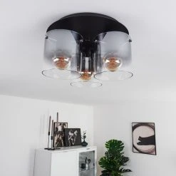 Hofstein Wichita Deckenleuchte Schwarz, Rauchfarben, 3-flammig -Bürolampen Verkäufe wichita deckenleuchte h3368398 7