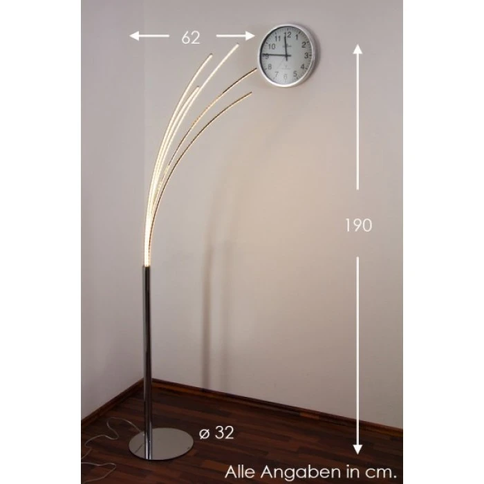 Wofi Leuchten Wofi BENETT Standleuchte Chrom, 1-flammig 2 Wofi Leuchten Wofi BENETT Standleuchte Chrom, 1-flammig – Bild 2