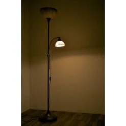 Wofi Leuchten Wofi LACCHINO Standleuchte Dunkelbraun, Rostfarben, Braun, 2-flammig -Bürolampen Verkäufe wofi lacchino standleuchte 3128 02 09 0000 do1 10