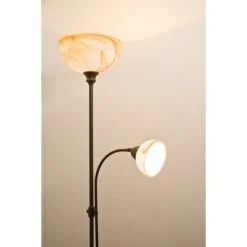 Wofi Leuchten Wofi LACCHINO Standleuchte Dunkelbraun, Rostfarben, Braun, 2-flammig -Bürolampen Verkäufe wofi lacchino standleuchte 3128 02 09 0000 do1 4