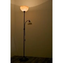 Wofi Leuchten Wofi LACCHINO Standleuchte Dunkelbraun, Rostfarben, Braun, 2-flammig -Bürolampen Verkäufe wofi lacchino standleuchte 3128 02 09 0000 do1 7