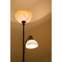 Wofi Leuchten Wofi LACCHINO Standleuchte Dunkelbraun, Rostfarben, Braun, 2-flammig -Bürolampen Verkäufe wofi lacchino standleuchte 3128 02 09 0000 do1 9