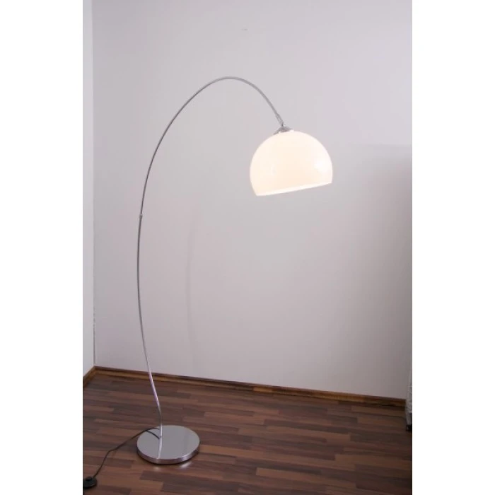 Wofi Leuchten Wofi SANDER Bogenleuchte Chrom, Weiß, 1-flammig 2 Wofi Leuchten Wofi SANDER Bogenleuchte Chrom, Weiß, 1-flammig – Bild 2