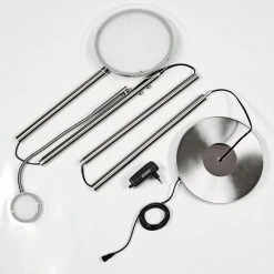 Hofstein Wonsbek Stehleuchte LED Nickel-Matt, 2-flammig -Bürolampen Verkäufe wonsbek stehleuchte h3426166 4