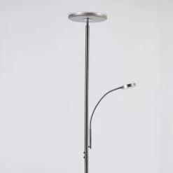 Hofstein Wonsbek Stehleuchte LED Nickel-Matt, 2-flammig -Bürolampen Verkäufe wonsbek stehleuchte h3426166 7