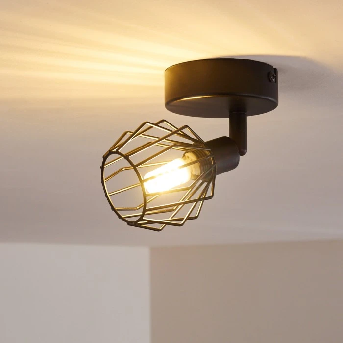 Hofstein Yalmhill Deckenleuchte Schwarz, 1-flammig 11 Hofstein Yalmhill Deckenleuchte Schwarz, 1-flammig – Bild 11