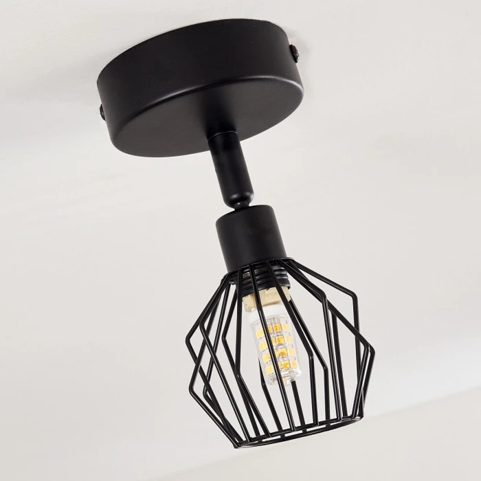 Hofstein Yalmhill Deckenleuchte Schwarz, 1-flammig 13 Hofstein Yalmhill Deckenleuchte Schwarz, 1-flammig – Bild 13