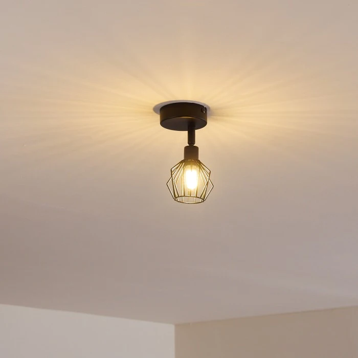 Hofstein Yalmhill Deckenleuchte Schwarz, 1-flammig 15 Hofstein Yalmhill Deckenleuchte Schwarz, 1-flammig – Bild 15