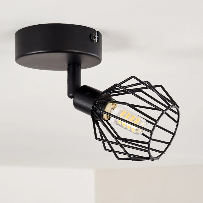 Hofstein Yalmhill Deckenleuchte Schwarz, 1-flammig 16 Hofstein Yalmhill Deckenleuchte Schwarz, 1-flammig – Bild 16