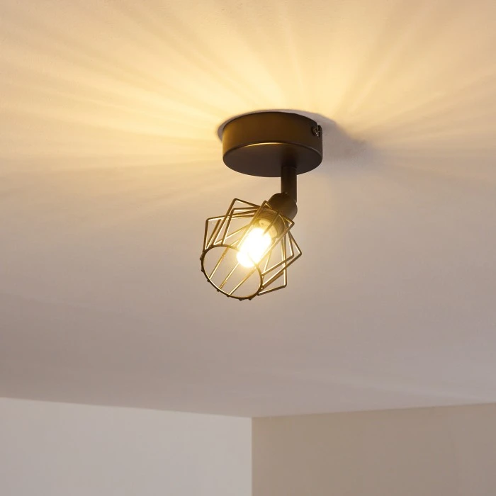 Hofstein Yalmhill Deckenleuchte Schwarz, 1-flammig 6 Hofstein Yalmhill Deckenleuchte Schwarz, 1-flammig – Bild 6