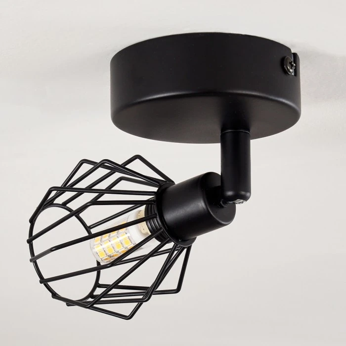 Hofstein Yalmhill Deckenleuchte Schwarz, 1-flammig 7 Hofstein Yalmhill Deckenleuchte Schwarz, 1-flammig – Bild 7