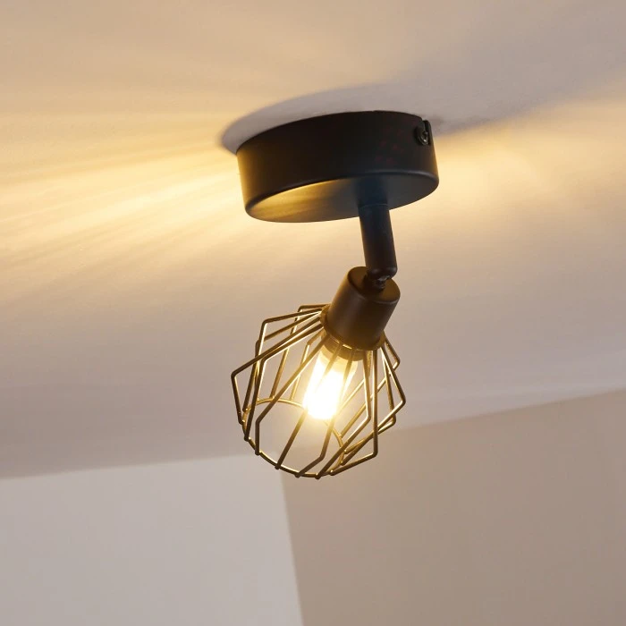 Hofstein Yalmhill Deckenleuchte Schwarz, 1-flammig 8 Hofstein Yalmhill Deckenleuchte Schwarz, 1-flammig – Bild 8