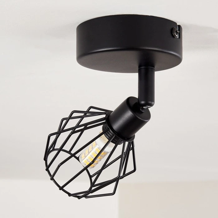 Hofstein Yalmhill Deckenleuchte Schwarz, 1-flammig 9 Hofstein Yalmhill Deckenleuchte Schwarz, 1-flammig – Bild 9