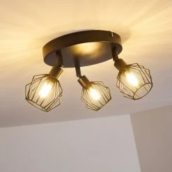 Hofstein Yalmhill Deckenleuchte Schwarz, 3-flammig -Bürolampen Verkäufe yalmhill deckenleuchte h3350867 3